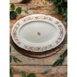 Springer & Co Austria Antique 1900s Floral Oval Serving Platter, 19x13.5”